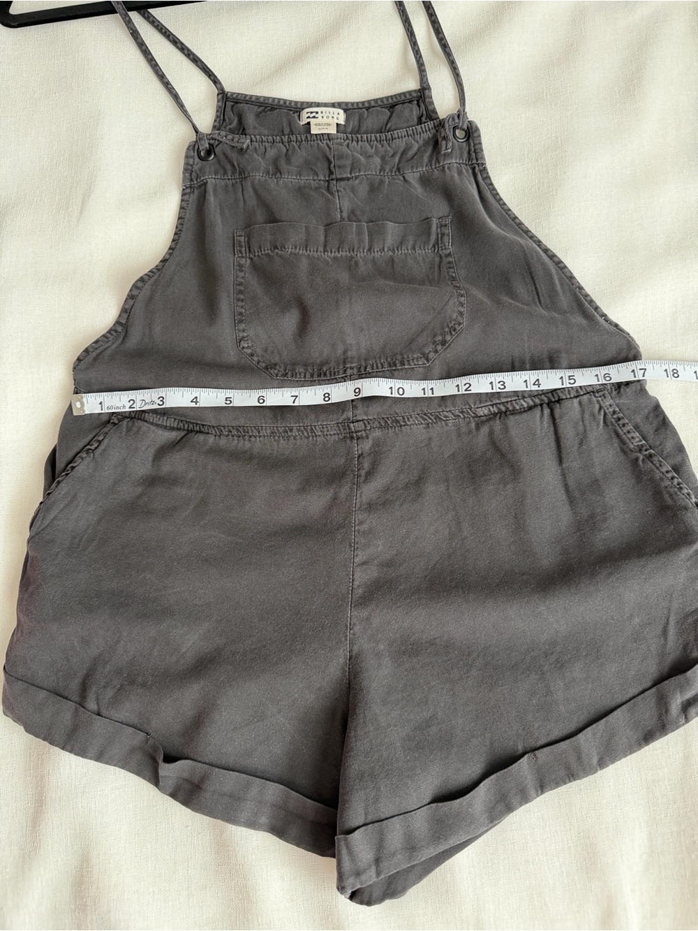 Billabong Wild Pursuit Romper Dark Gray Overalls Size M - Picture 9 of 15